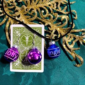 🎄New Christmas Bulb Earrings & Necklace Set